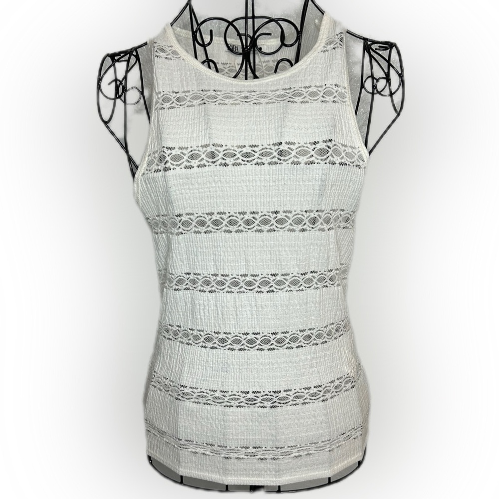 Zara White Lace Tank Top
